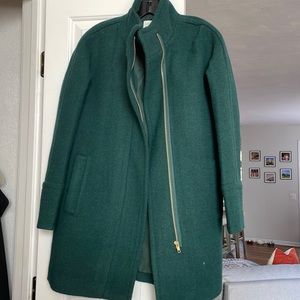 J Crew Women’s City Coat, Dark Forest Green, Size 2